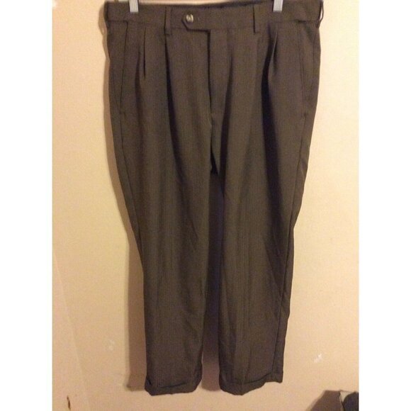 Croft & Barrow Classic Fit Dress Pants Mens 34x29 Pleated Straight Leg Cuffed - Picture 1 of 11